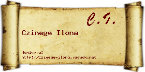 Czinege Ilona névjegykártya